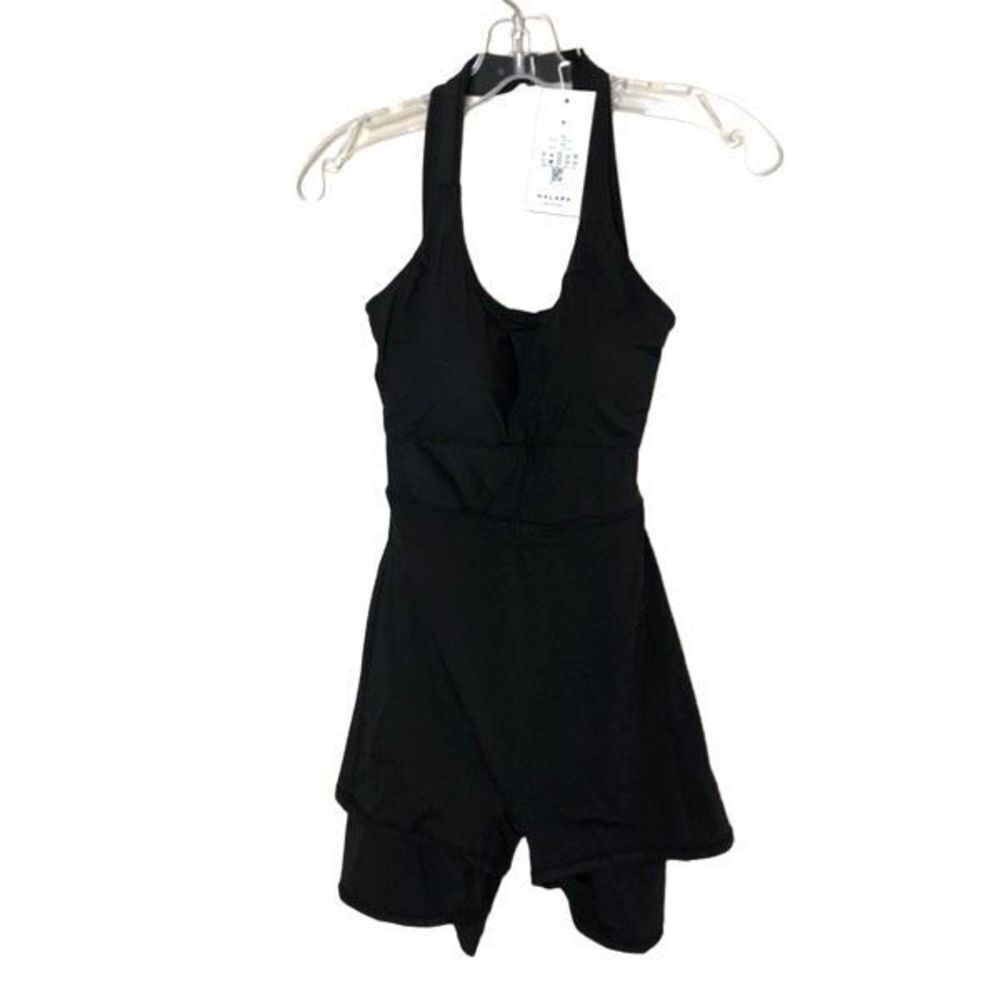 Halara M Halter Romper in Black